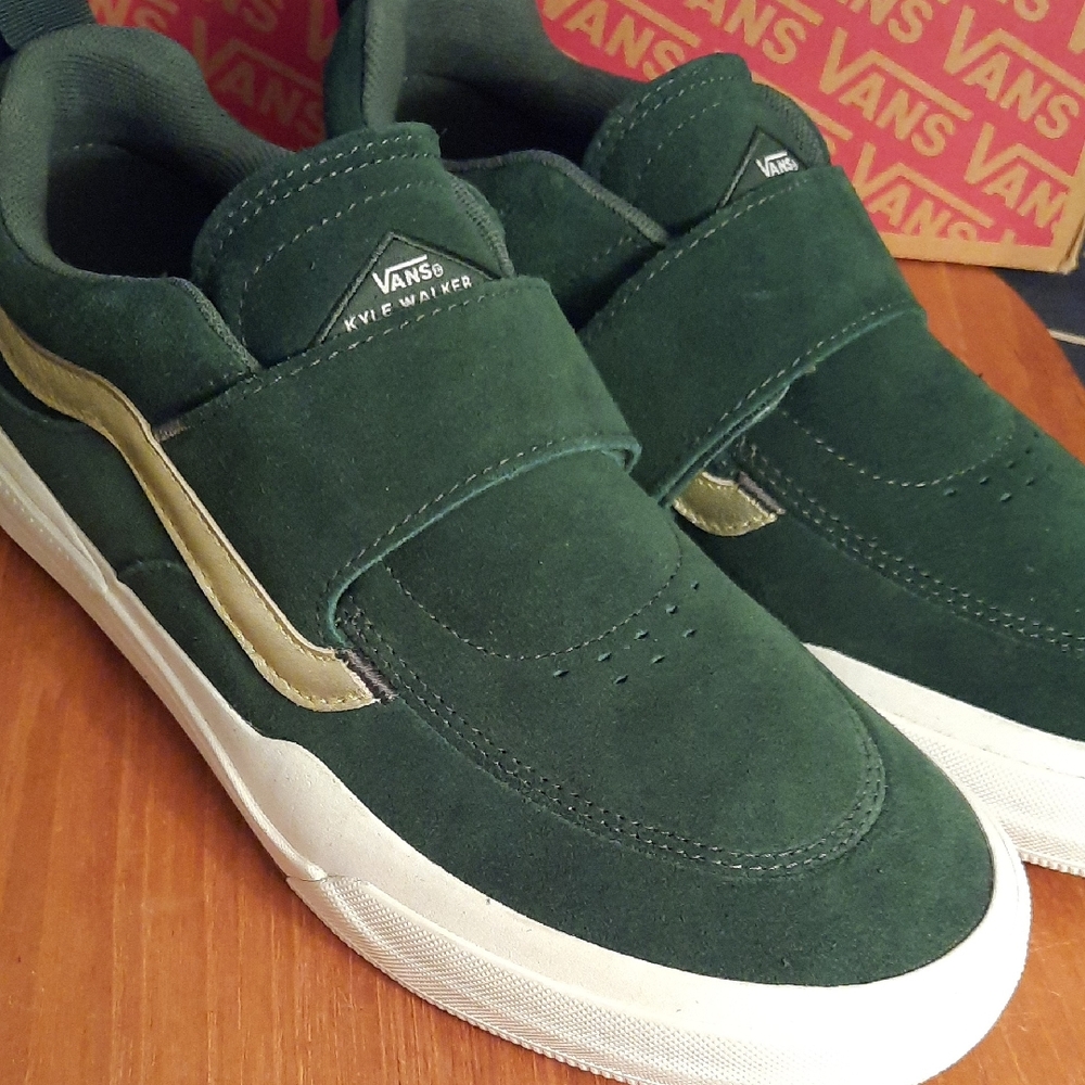 Vans Kyle Walker Pro 2 Shake Junt Men's 9 Green Suede Skateboarding Sneakers New